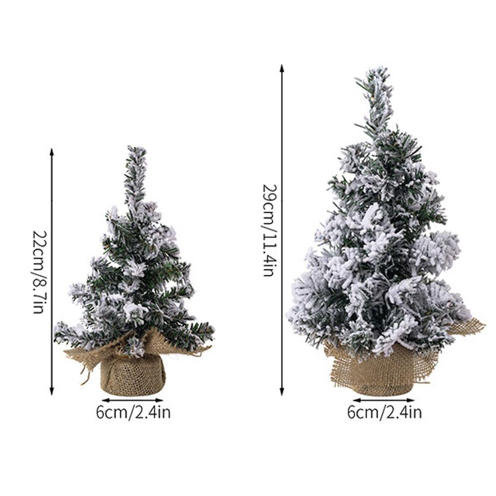 Mini vločkovaný vánoční stromek Plastový umělý borovicový sprej Sníh Vánoční stromek Nový rok