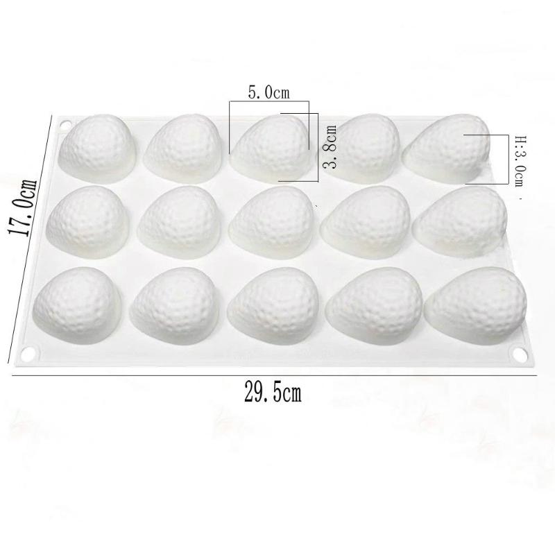.1pc Silicone Baking Molds For Strawberry Fruit Dessert Mousse Mold Silicone Cake Mold Cake Decorations Reusable Making Moulds