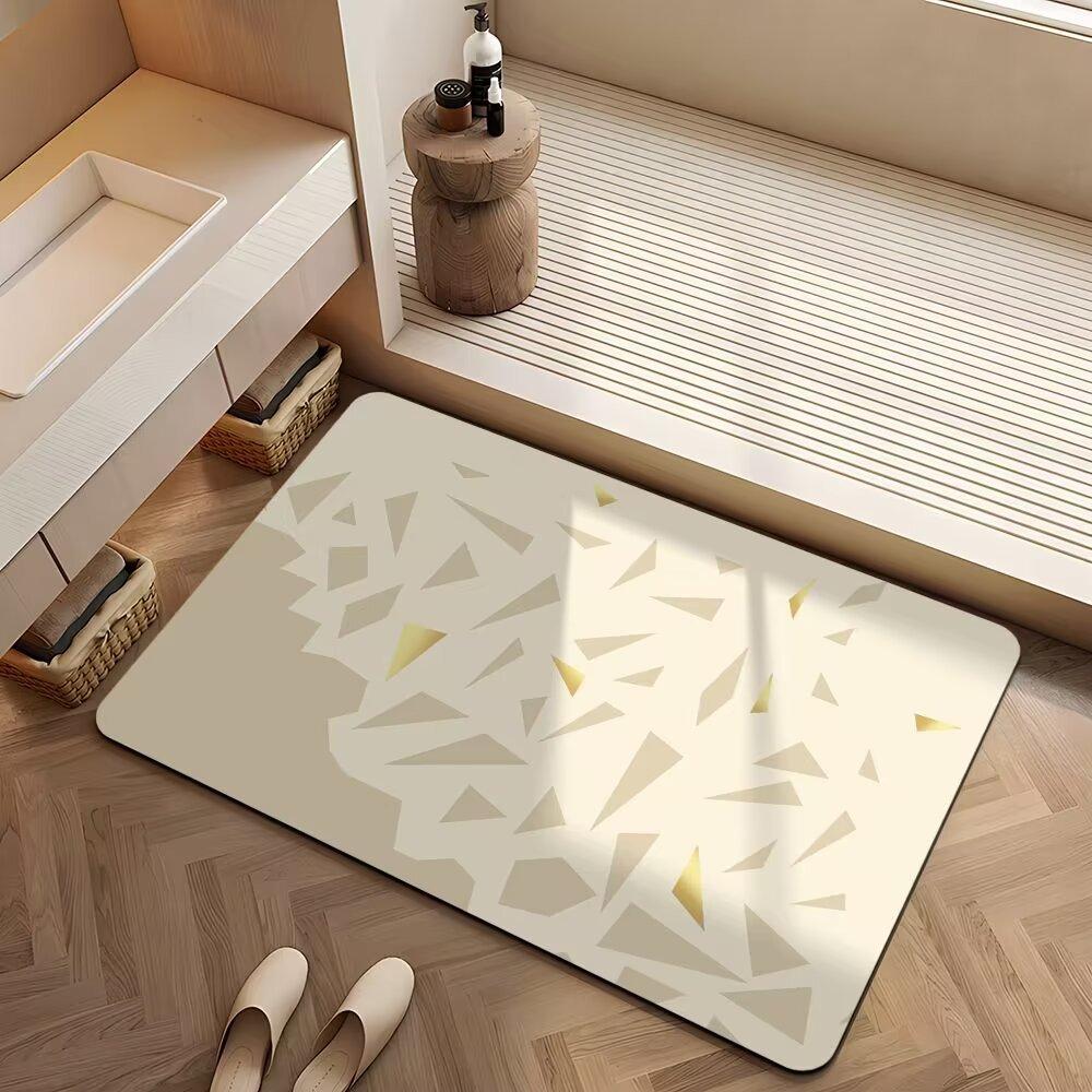 Creamy Air Bathroom Floor Mat Bathroom Water Absorption Quick Drying and Anti Slip Foot Mat Diatom Mud Soft Pad Foot Mat