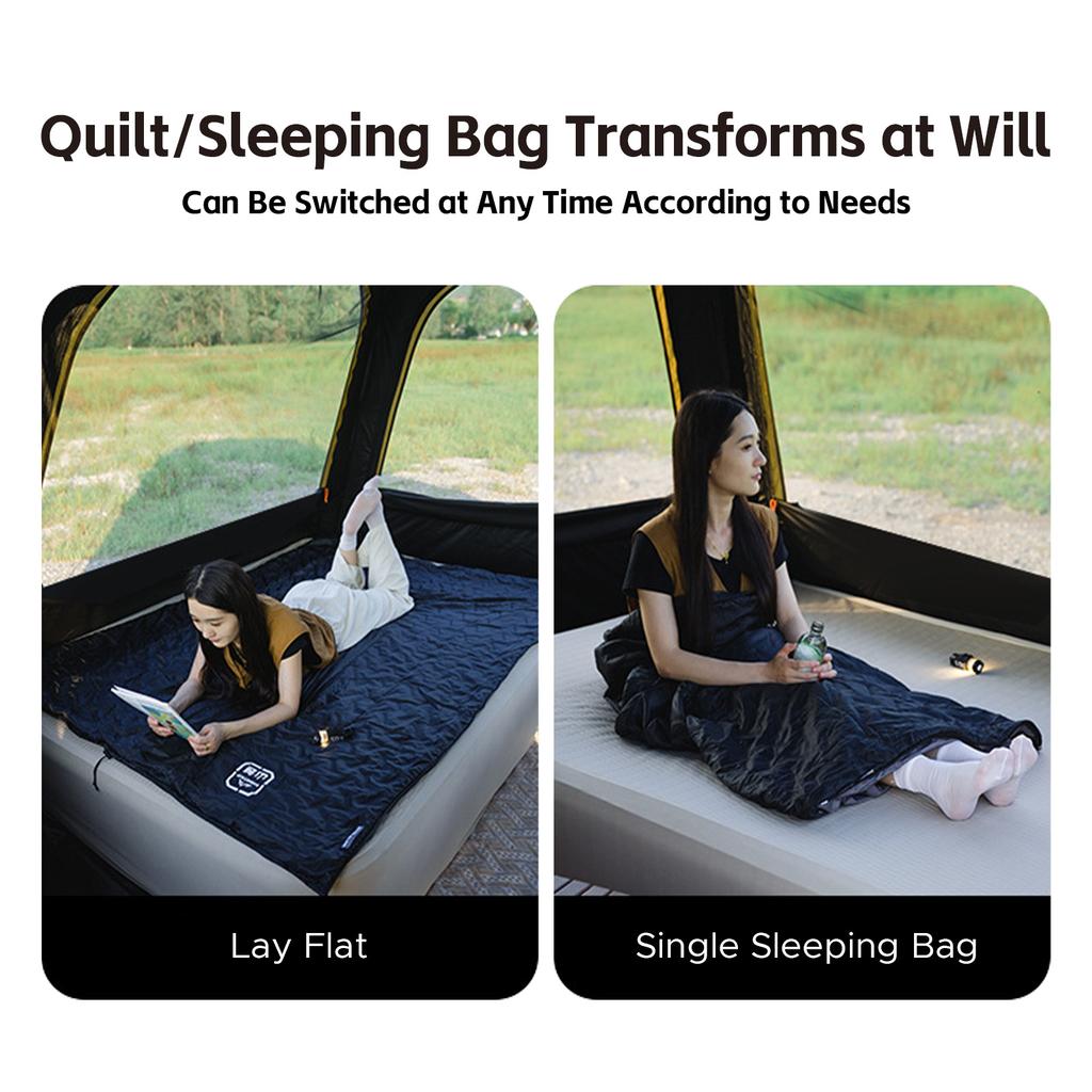 Sleeping Bag for Camping Ultrasonic Warmth Sleeping Bag Portable Attachable Camping Bag 200g Faux Silk Cotton 5-15°C Cotton Sleeping Bags for Adults