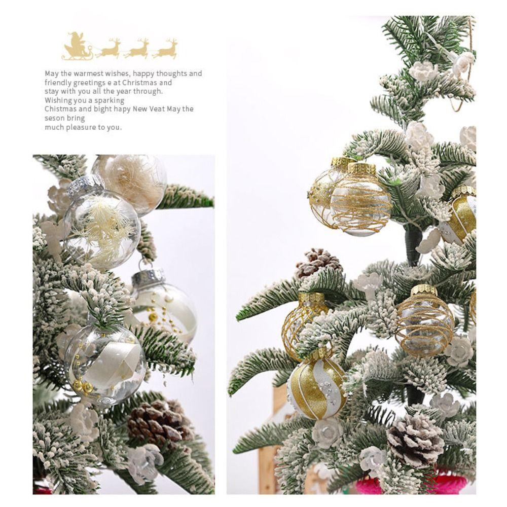 16pcs Plastic Christmas Spheres Pendant Waterproof Xmas Tree Hanging Ornament Christmas Ball Xmas