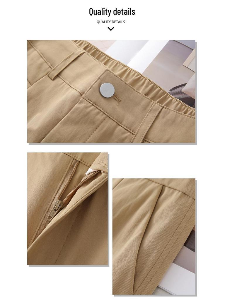 Summer High-Waisted Wrinkle-Resistant Banana Scythe Pants 2025 - Petite, Versatile, Casual Nine-Point Loose Fit