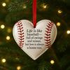 Heart-shaped Baseball Ornament Sporty Christmas Tree Hanging Pendant Birthday Valentine Day Decoration