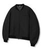 Trillion Pin Stripe Officer Crop Bomber Jacket_Black