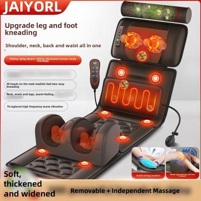 Durable And Safe Multifunctional Lumbar Traction Massage Mattress Cushion Full Body Electric Shoulder Neck Waist Back Vibrations Removable