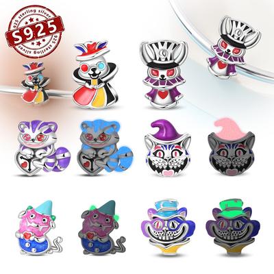 New Authentic Copper Halloween Series Beads Clown Magic Hat Pendant Charms Beads Fit Authentic Bracelets DIY Style Jewelry Gift