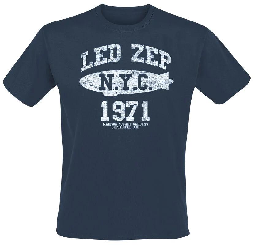 NYC 1971 Led Zeppelin Maglietta Band 100% Cotone Maglietta Grafica Uomo Donna Estate Streetwear Top