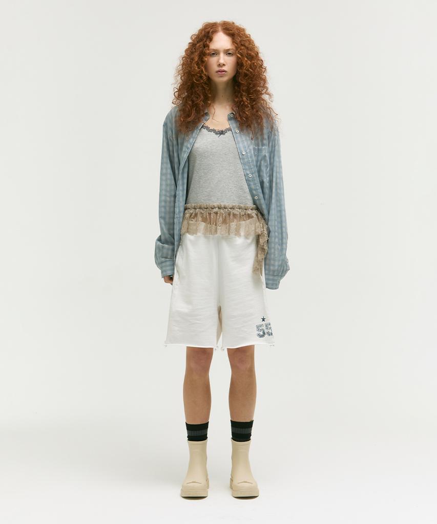 Margesherwood Ribbon Rubber Boots Short_Ivory