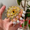 Vintage Big Eyes Dangle Earrings Resin Eyes Earring Corsage Fashion Eye Brooch  For Women Jewelry