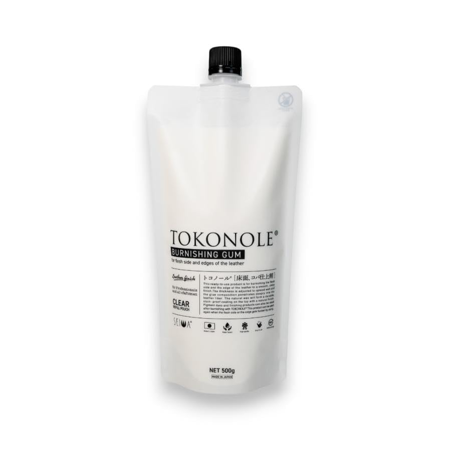 

Tokonol Colorless 500g Refill, New Packaging, Leather Craft Finishing and Protecting Agent