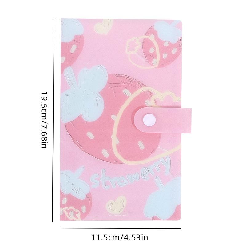 Cute Fruit 120 Slots Small Card Collecting Album Empty Three-Grid Photocard Storage Binder Book Nail Decals Organizer