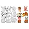 Farm Animals Theme Carbon Steel Cutting Dies Stencils for DIY Scrapbooking Photo Album Decorative Embossing Paper Card Mixed Shapes