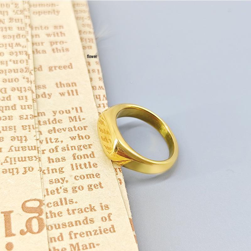 18k Gold Minimalist Cold Style Polished Ring Band