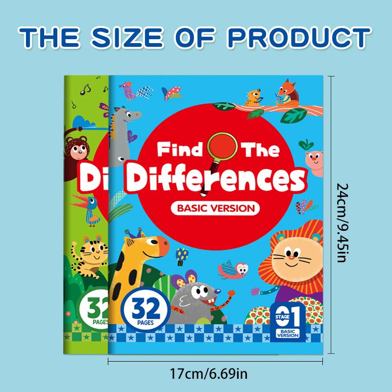1 Hidden Difference Activity Book Containing 32 Interactive Observation Games Plus Memory Exercises Attention Plus Concentration Training Visual
