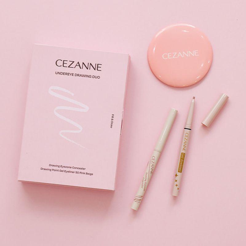 CEZANNE [Cezanne] Aegyo-sal Drawing Duo Set (Concealer Pencil + Gel Eyeliner) Aegyo-sal Drawing Duo Set