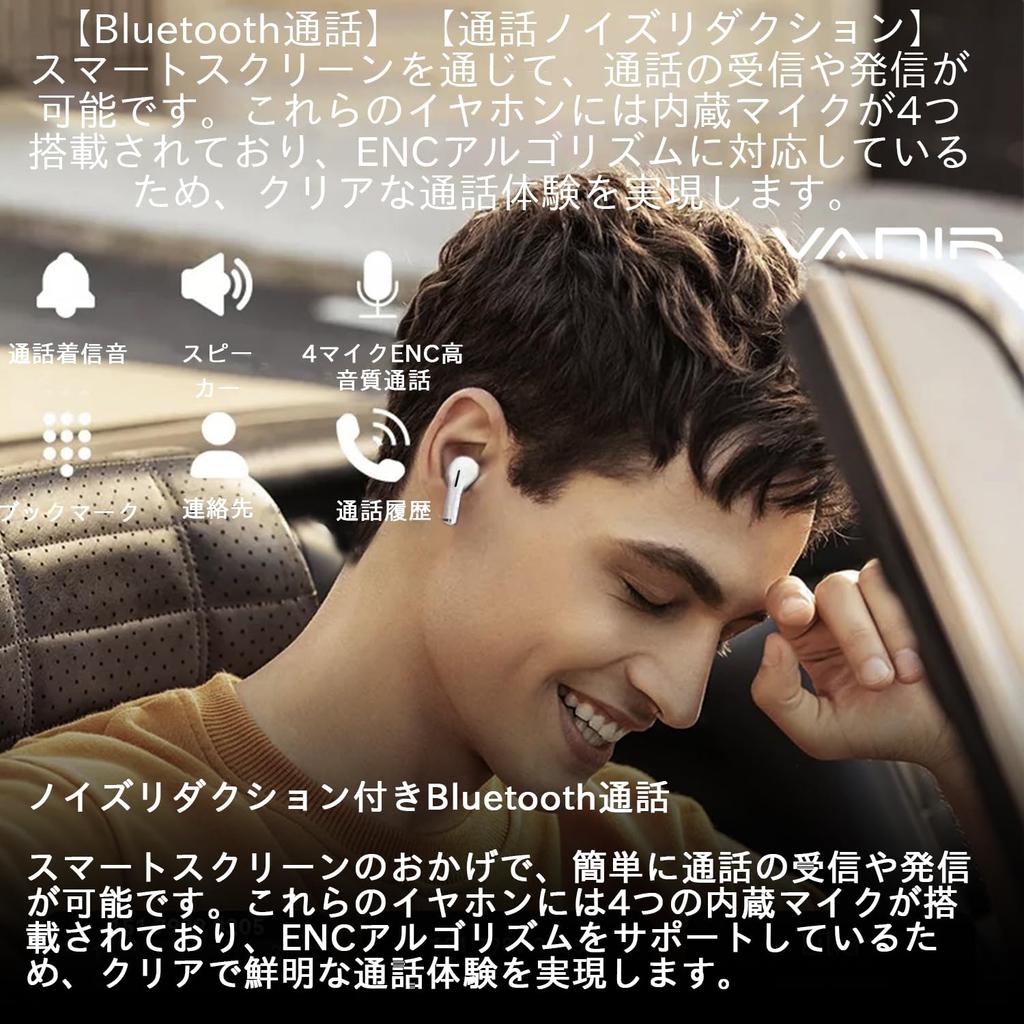 VANIR Bluetooth Wireless Earbuds for 2025 Touchscreen with Bluetooth IPX5 Noise Up To 36 Hours of Auto ENC HiFi Sound Compact and Compatible with and