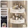Gunmetal Punch-Free Space Aluminum Corner Bathroom Shelf