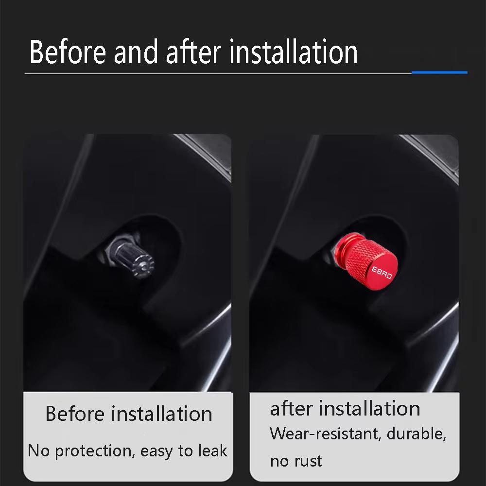 4Pcs Car Wheel Tire Valve Caps Tyre Stem Cover Airdust Waterproof Car Accessories for Chery EBRO S400 S700 S800 Phev