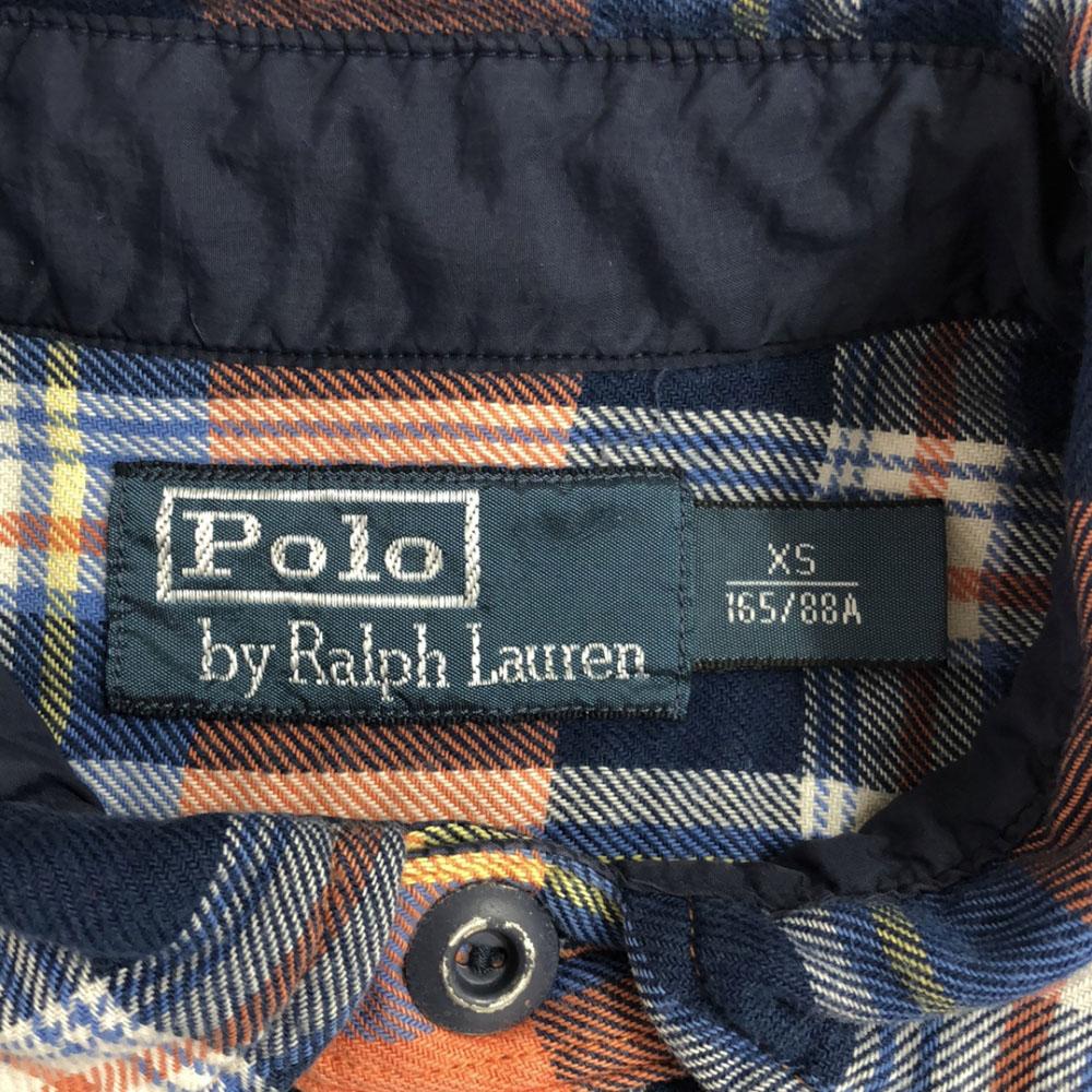 Polo by Ralph Lauren Check Long Sleeve Switching Cotton Shirt XS Men's Used