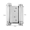 2pcs 3 Inch Double Action Spring Door Hinges Stainless Steel Self-Closing Two-Way Door Swing Hinge Adjustable Tension Heavy Duty