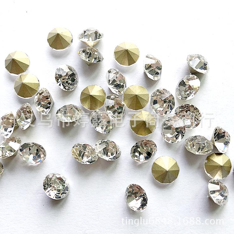 Eco-Friendly Guomao Glass Pointed Back Rhinestones: White Round, Lead Below 90ppm, Sizes 26#-30# SS26 белый