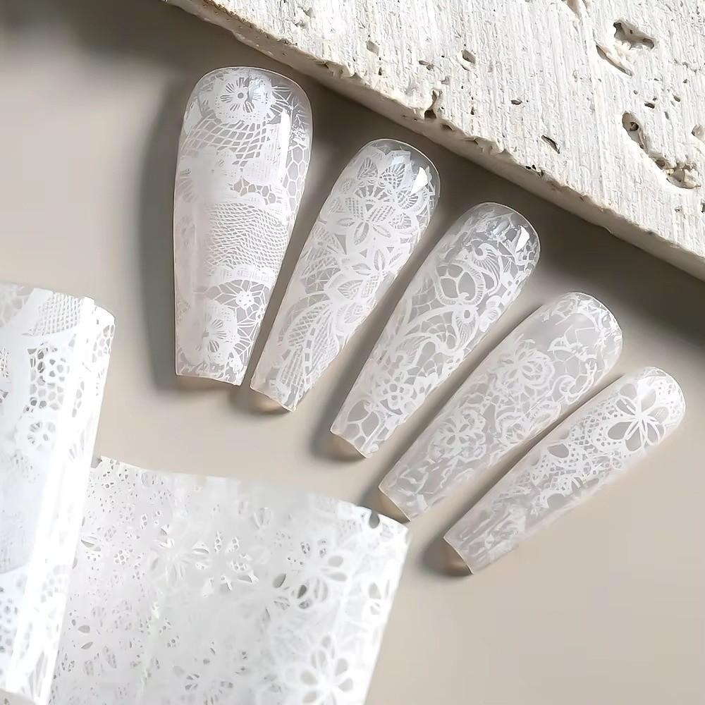 Kant Design Nagelfolies Luipaardprint Zwart Wit Nagellak Stickers Pailletten Effect Streepjespatroon Nageldecal Manicure DIY