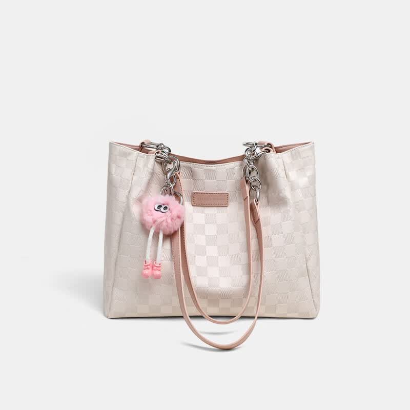 

Viney Women s Leather Handbag, Large Capacity, Tote Bag, Casual Shoulder Bag, Pink рожевий