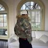 2026 Men's Trendy Double-Sided Golden Eagle Fur Collar Camouflage Velvet-Lined Cotton Jacket