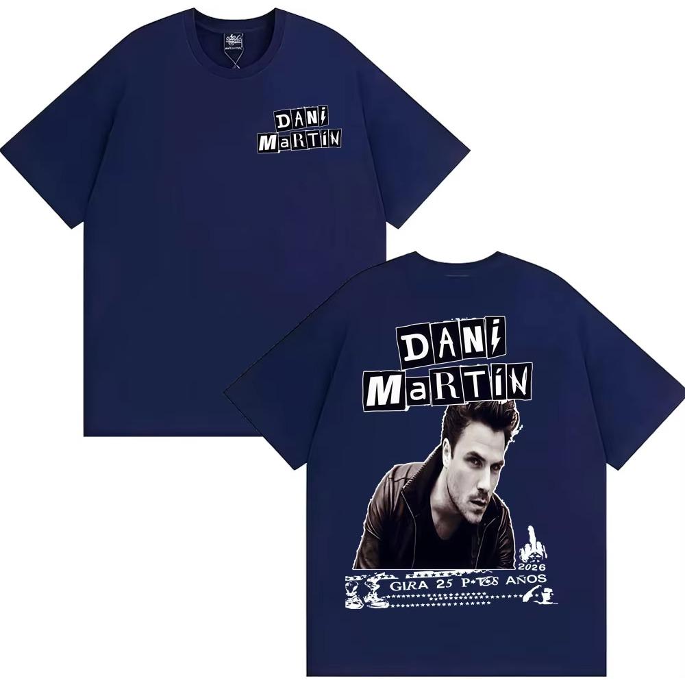 Dani Martin Gira 25 Ptos Años 2026 Tour Tričko Pánské Harajuku Vintage Krátký Rukáv Tričko Oversized Volné Dámské Bavlněné Tričko