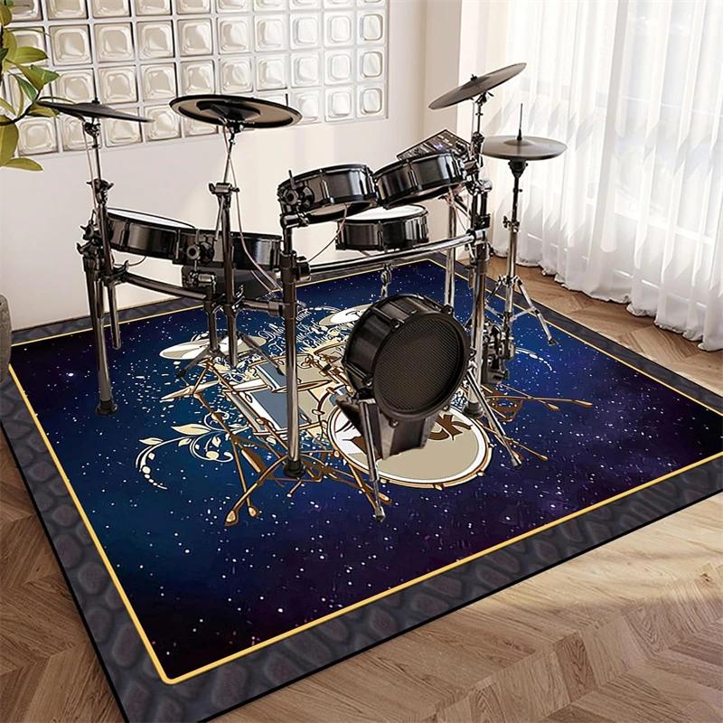 Drum Carpet Rug Soundproof Blanket Professional Rectangle Electronic Jazz Kit Floor Mat For Bass Drum Musical Instrument Mat