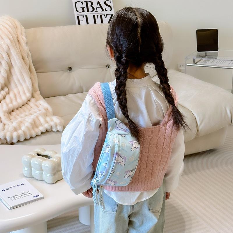 Cartoon-style Cute Crossbody Bag for Boys and Girls, Toddler-sized Waist Bag, Kindergarten Baby Shoulder Bag