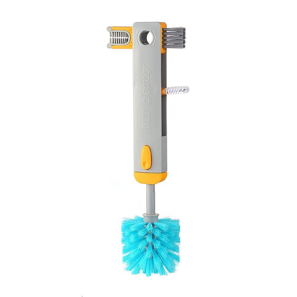 Multi-functional Water Bottles Cleaner 4-in-1 Bottle Gap Cleaner Brush  for Glass Milk Bottles