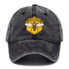 Berretto da Baseball Lavato Stampato Retro Vecchio Berretto con Visiera Cappellino da Padre Europeo e Americano Berretto da Baseball da Uomo