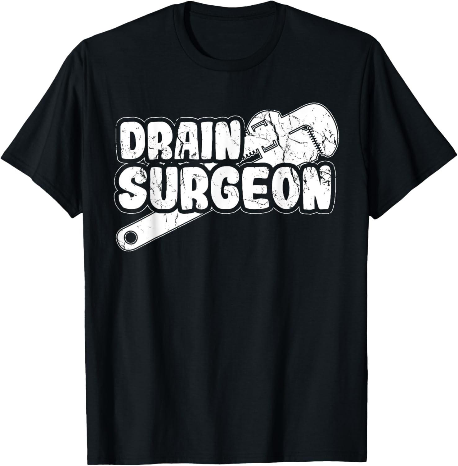 Funny Plumber Drain Cleaning Plumbing Humor T-Shirt S разноцветный