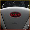 1Pcs Car Steering Wheel Sticker Emblem Decal Badge Decoration Accessories For Kia Rio Sportage R K3 K4 K5 K6 K7 K8 Ceed Sorento Cerato Soul