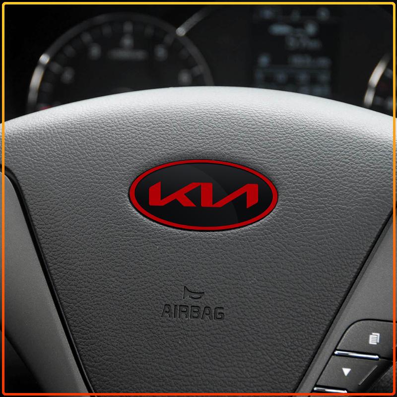 1Pcs Car Steering Wheel Sticker Emblem Decal Badge Decoration Accessories For Kia Rio Sportage R K3 K4 K5 K6 K7 K8 Ceed Sorento Cerato Soul
