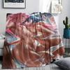 1Pc Cartoon Print Flannel Blanket, High Quality Comfortable for All Seasons, Home Decor, Warmth and Comfort, Perfect for Christmas Birthday Gift