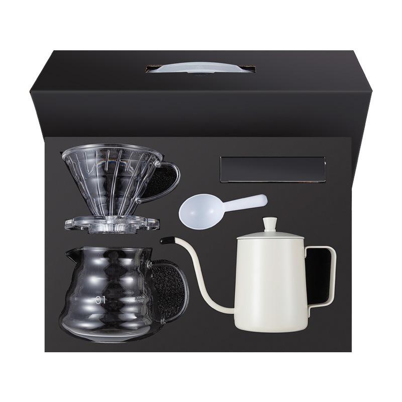 Gift Set of Pour-over Coffee Maker and Accessories - Coffee Utensils with 5-piece Filter Set