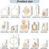 15 Pairs Geometric Drop & Stud Earrings Set, Gold Disc, Square, Circle Dangle Earrings, Wedding Hoop Earrings for Women