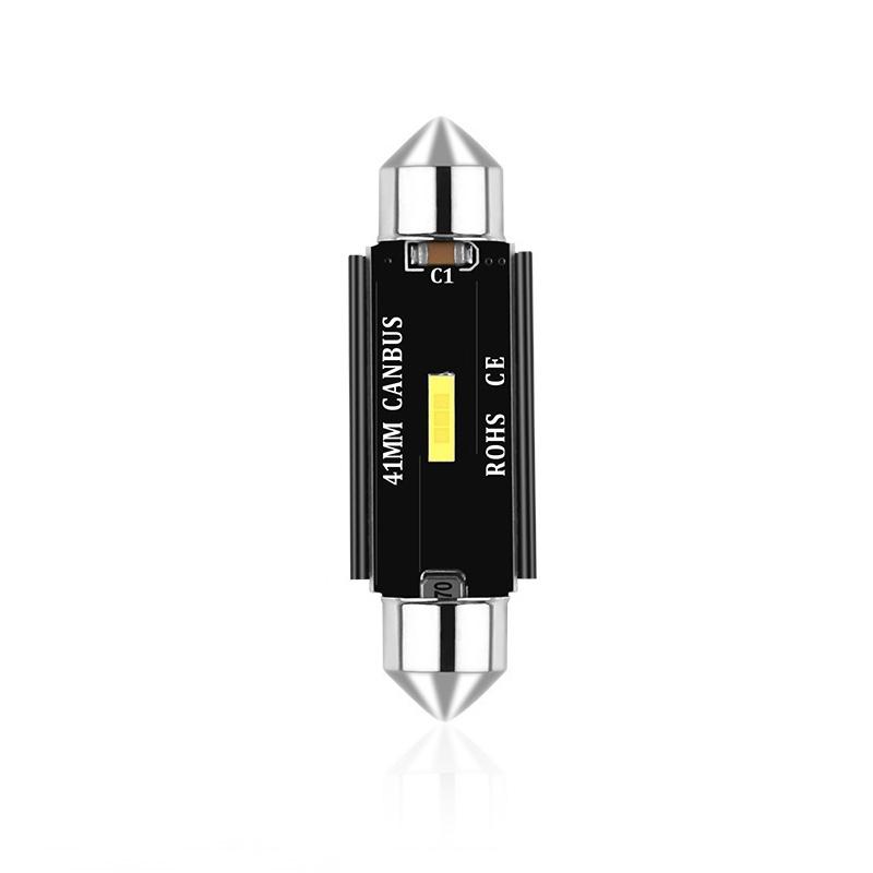 2Pcs/1pc C5W LED CANBUS C10W Led Bulb Festoon 31mm 36mm 39mm 41mm CSP Car Interior Dome Lamp License Plate Reading Light White 12V