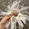 Ostrich Feather Hair Scrunchie Feather Hair Tie Hair Rope Headpieces for Women