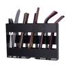 Functional Slim Adhesive Cabinet Door Mount 5 Compartment Adhesive Metal Straw Organizers Slim Cabinet Door Wall Mount