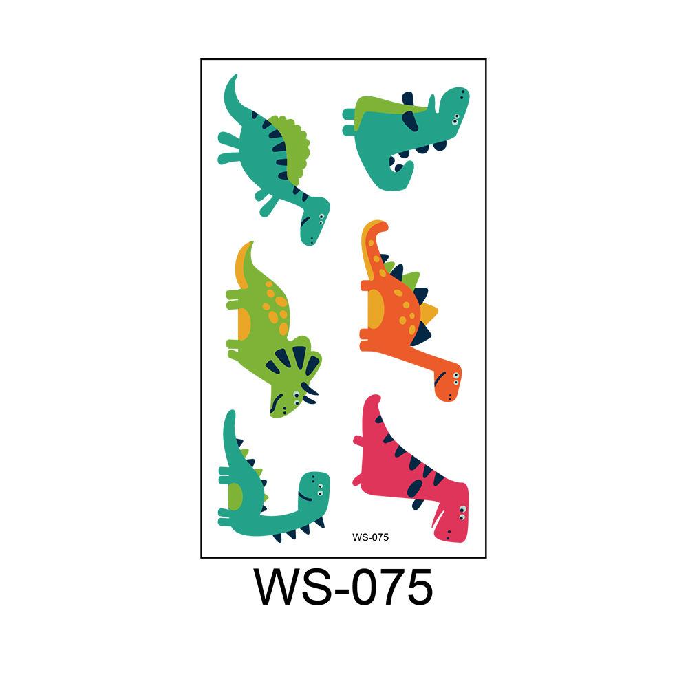 Cross Border Cartoon Children's Dinosaur Tattoo Stickers Kindergarten Party Rewards One-time Waterproof Personalized