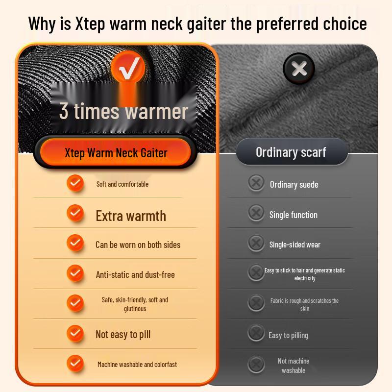 XTEP Cycling Winter Face Mask and Neck Warmer