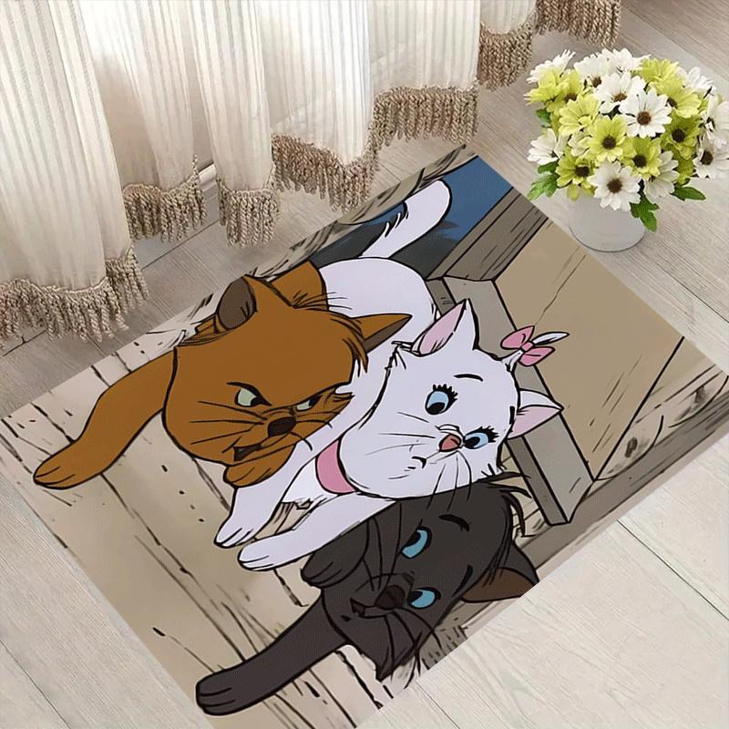 

1pc The Aristocats Three Little Ones Anti Slip, Non Shedding, Stain Defying, Ideal for Living, Bedroom & Laundry Handcrafted Home Decor, Adds Vibrancy 60cm by 90cm