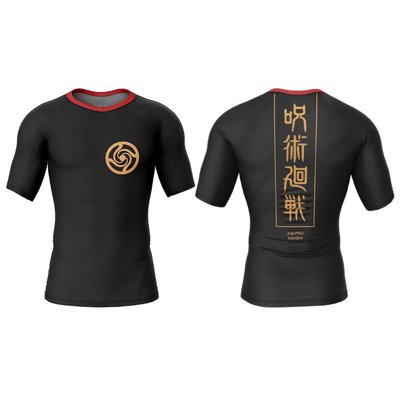 Anime Jujutsu Kaisen 3D Print Compression Shirts for Men Gym Workout Fitness Undershirt Athletic Quick Dry T-Shirt Tees Tops