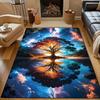 1PC Dreamlike Tree Reflecting Sky Pattern Rug Carpets for Bedroom Living Room Sofa Mat Creative Door Mat Cloakroom Home Decor