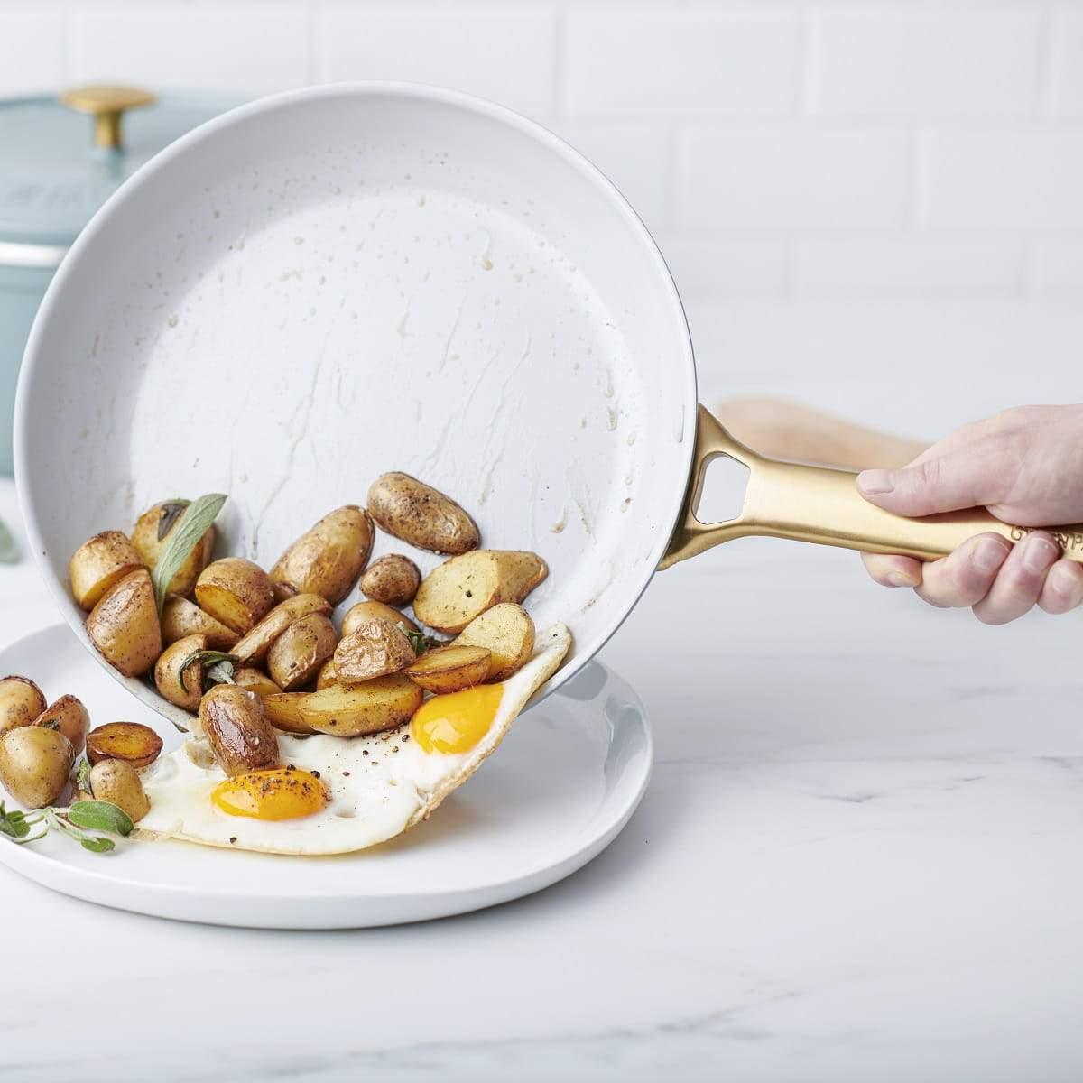 

СКОВОРОДА GREENPAN PADOVA и Вок (28см) Подходит для посудомоечной машины, духовки, без ПФАС, дымчатый небесно-голубой 28cm