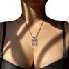 Adjustable Ribbon Necklace with Delicate Bowknot Pendant Fashionable and Durable Y2K Accessory for Daily Wear Parties