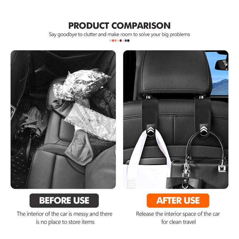 Auto Rücksitz Aufbewahrung Hängehaken Handtaschen Kleiderhalter Für Citroen C4 C3 C5 C1 C2 C6 VTS C4L DS3 DS4 DS5 Grand Berlingo